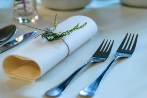 A perfectly starched linen napkin